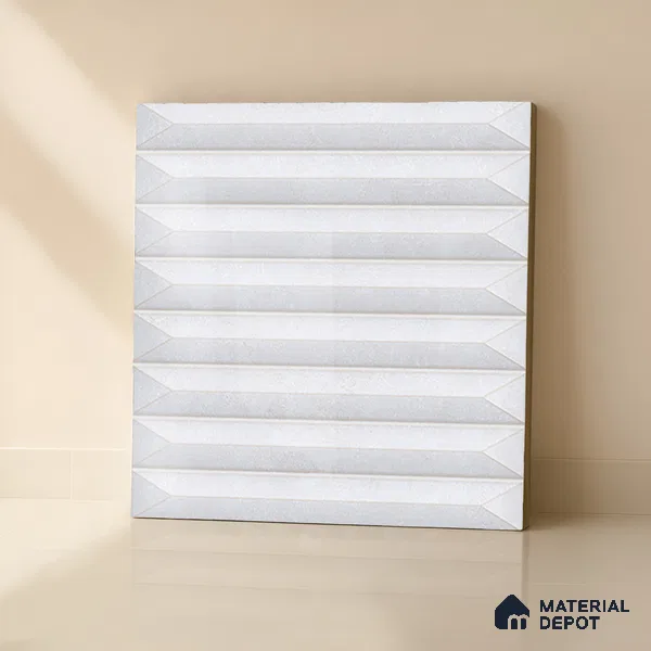 Faux Subway  Tile TL 07241 D Crayon 1012 1 ft x 1 ft Ceramic Glossy Finish - 9 mm  | 2 mm Spacer is Mandatory | Please Expect a Slight Variation of Pattern (Sample)